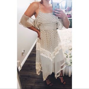 Cream | Polka Dot Midi Dress